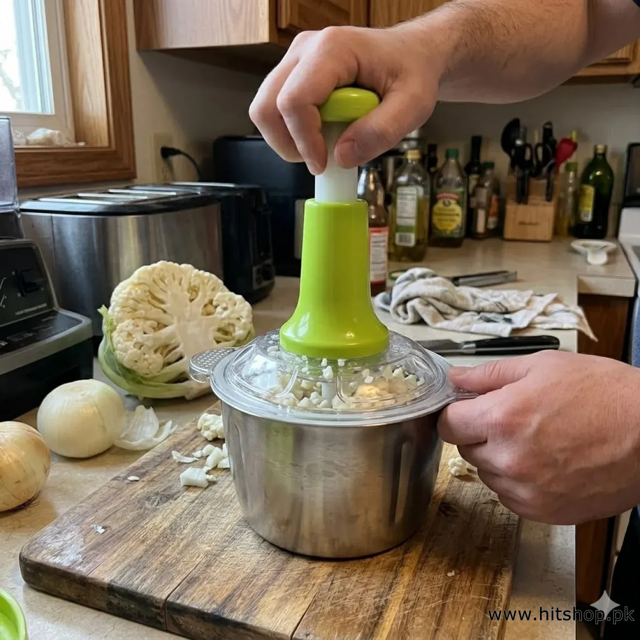 Best Stainless Steel Multifunctional 2LTR Hand Push Chopper